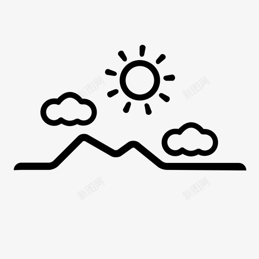 白天天气要素天气状况图标svg_新图网 https://ixintu.com 大气 大气条件 天气状况 天气要素 白天 白天时间 预报