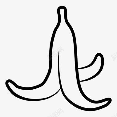 香蕉皮滑倒再利用图标图标