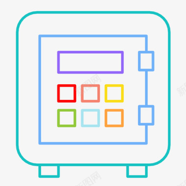 保险箱钱储物柜图标图标