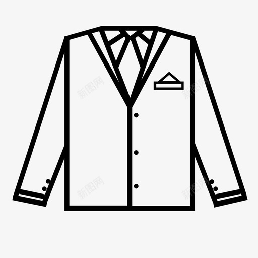 小西装服装礼服图标svg_新图网 https://ixintu.com 外套 夹克 小西装 服装 礼服 衣服和配件 西装