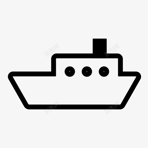 船游轮海图标svg_新图网 https://ixintu.com 海 游轮 船