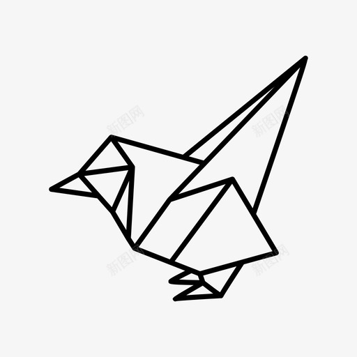鸽子动物鸟图标svg_新图网 https://ixintu.com 动物 折纸 折纸动物 鸟 鸽子
