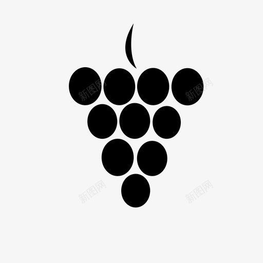 葡萄可食用食品图标svg_新图网 https://ixintu.com 可食用 水果 营养 葡萄 葡萄酒 食品