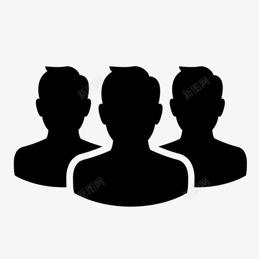 人物头像团队图标svg_新图网 https://ixintu.com 三人组 个人资料 人物 合作伙伴 团队 头像 用户 男人