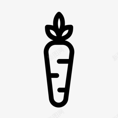 胡萝卜蔬菜根菜图标图标