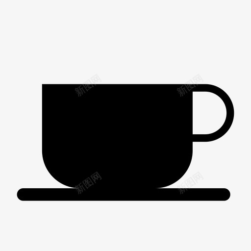 马克杯杯子饮料图标svg_新图网 https://ixintu.com 咖啡及更多 把手 杯子 杯托 热水 饮料 马克杯