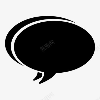 语音气泡消息信使图标图标