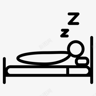 睡觉休息放松图标图标
