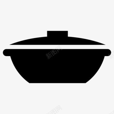 碗炖锅沙拉图标图标