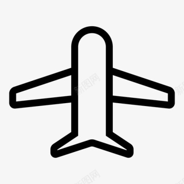 飞机航空着陆图标图标