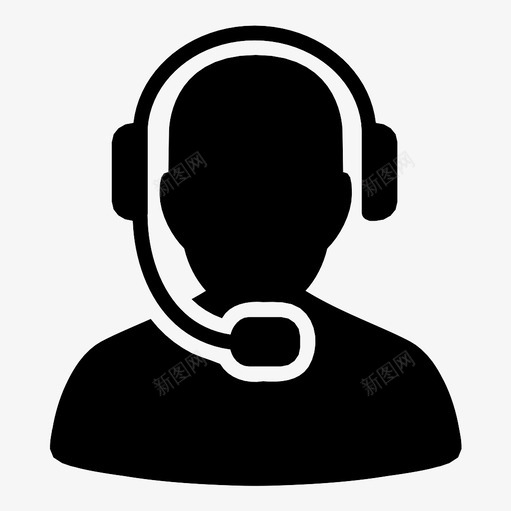 耳机提示专业图标svg_新图网 https://ixintu.com 专业 人 听 市场 接线员 提示 热线 电话 耳机 麦克风