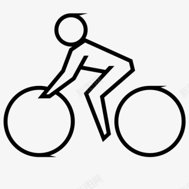 自行车手自行车男人图标图标