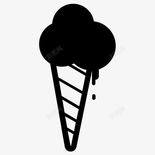 冰淇淋夏天融化图标svg_新图网 https://ixintu.com 冰淇淋 冰淇淋筒 冷冻的 冷的 夏天 庆祝聚会 滴水 热的 甜点 融化 食物