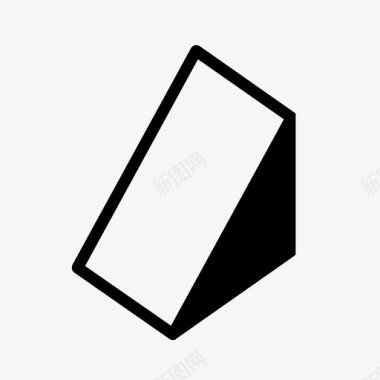 三角形三维拉伸图标图标