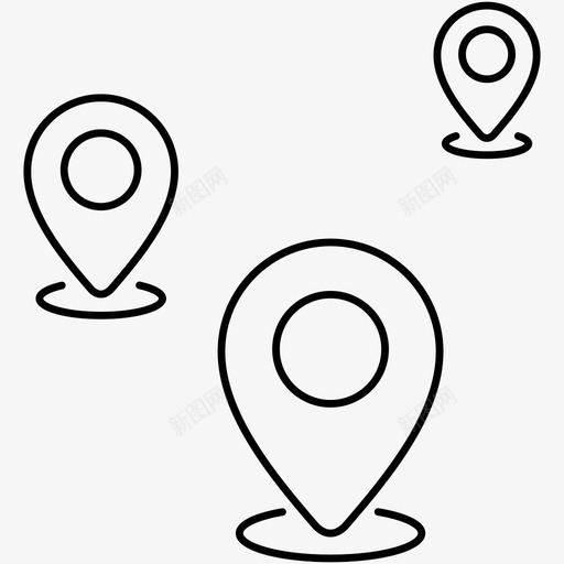位置你在这里旅行图标svg_新图网 https://ixintu.com 位置 你在这里 地图 地点 定位器 插针 方向 旅行 线图标