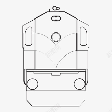 内燃机车车头图标图标