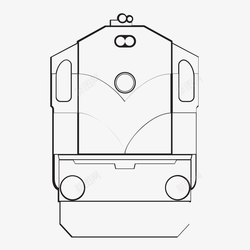 内燃机车车头图标svg_新图网 https://ixintu.com 内燃机车车头