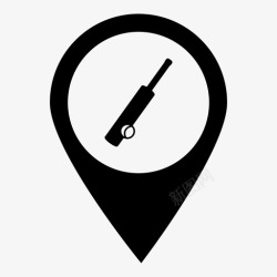特许权使用费板球场运动指针图标高清图片