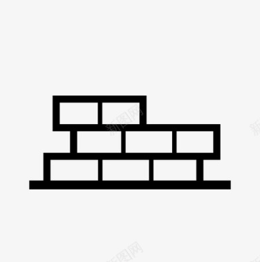 砖墙城市结构图标图标