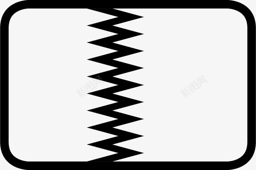 卡塔尔国旗之字形锯齿形图标图标