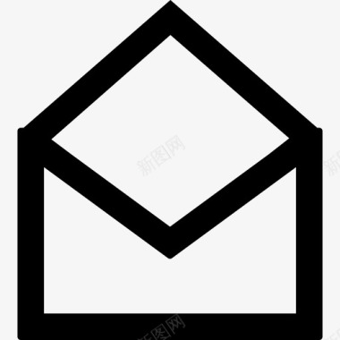 打开信封邮件符号界面计算机和媒体2图标图标