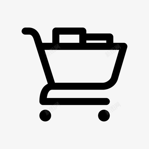 购物车商店出售图标svg_新图网 https://ixintu.com 出售 商店 携带 物品 结帐 购买 购物车