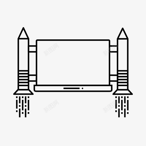 笔记本电脑发布规格火箭图标svg_新图网 https://ixintu.com 价格 任务 增长 游戏 火箭 目标 笔记本电脑发布 营销 规格