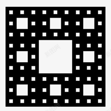 分形sierpinski地毯尺度不变性图标图标