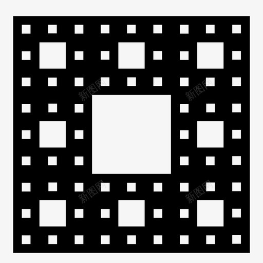 分形sierpinski地毯尺度不变性图标svg_新图网 https://ixintu.com sierpinski地毯 互联网 分形 复杂性 尺度不变性 忙碌 技术 数学集合 现代艺术 递归