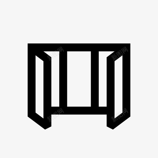 窗户平开窗玻璃窗图标svg_新图网 https://ixintu.com 家 平开窗 房子 打开的 玻璃窗 窗户 窗扇
