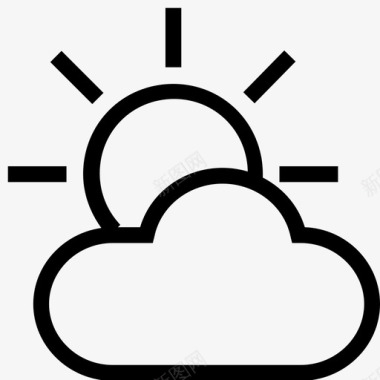 部分晴朗天气要素天气状况图标图标