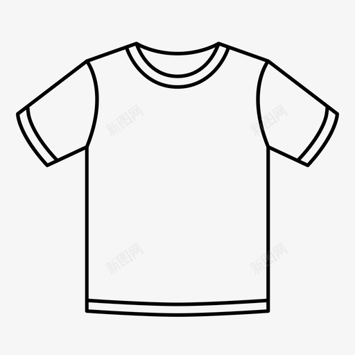 t恤白t恤短袖图标svg_新图网 https://ixintu.com t恤 图案制作 时装 服装 白t恤 短袖