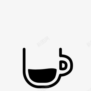 浓缩咖啡一杯浓缩咖啡脱咖啡图标图标