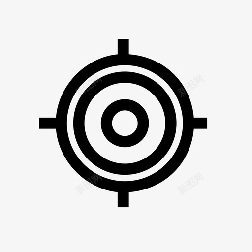 目标瞄准十字准星图标svg_新图网 https://ixintu.com 任务 十字准星 射击 目标 瞄准 网站套件1