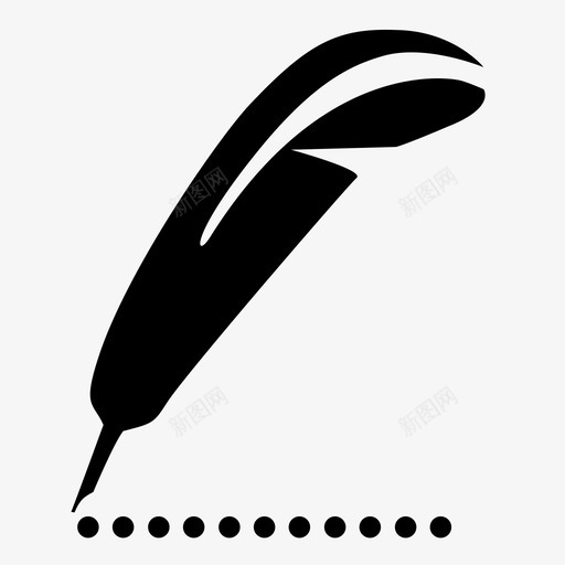 羽毛笔书写签名图标svg_新图网 https://ixintu.com 书写 手续 文本 法律 笔 签名 羽毛 羽毛笔