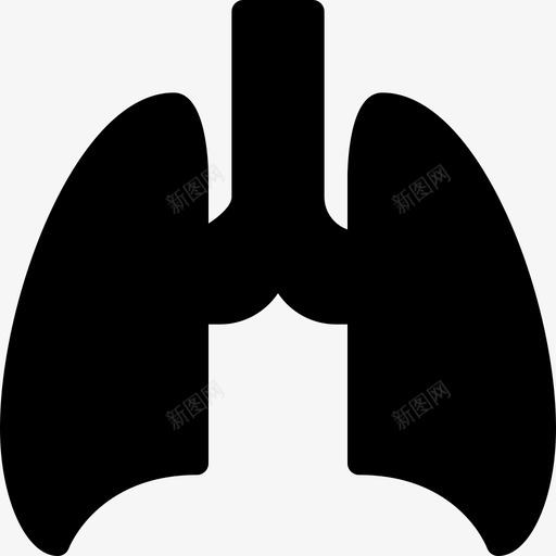 肺空气呼吸图标svg_新图网 https://ixintu.com 健康 内部 医学固体图标 吸入 呼吸 器官 氧气 空气 肺