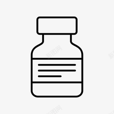 药瓶处方收据图标图标