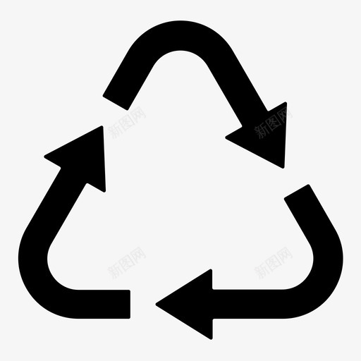 回收可持续再利用图标svg_新图网 https://ixintu.com 再利用 减少 可回收 可持续 回收 循环 无限 环境 箭头 绿色