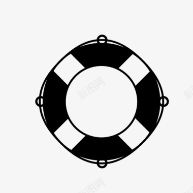 救生圈安全环水上浮标图标图标