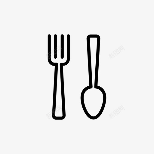 采购产品匙和叉匙和叉餐桌图标svg_新图网 https://ixintu.com 匙和叉 厨房 厨房用具 采购产品匙和叉 餐具 餐桌