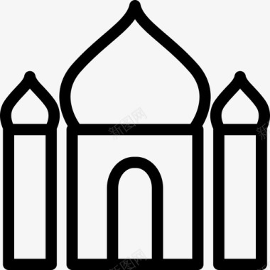 清真寺圣地伊斯兰教图标图标