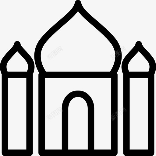 清真寺圣地伊斯兰教图标svg_新图网 https://ixintu.com 伊斯兰教 圣地 清真寺 礼拜场所 神殿 穆斯林