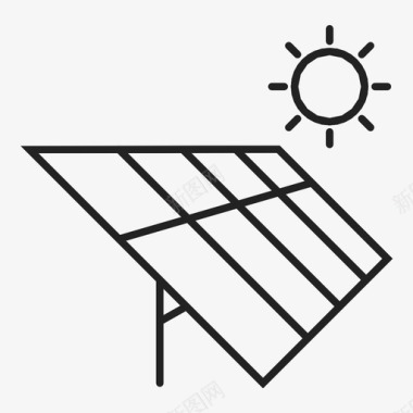 太阳能光伏板光伏发电图标图标