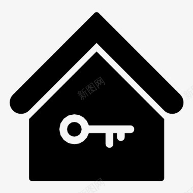 房子钥匙安全登记图标图标