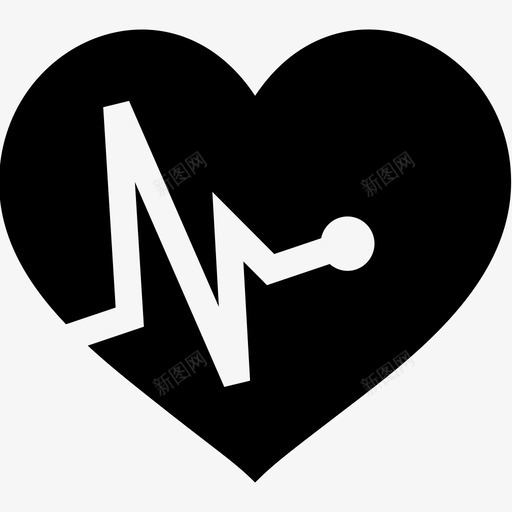 高血压血压心跳图标svg_新图网 https://ixintu.com 心率 心跳 疾病 脉搏 血压 高血压