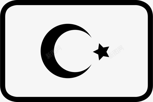 土耳其国旗国家象征民族自豪感图标图标