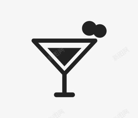 鸡尾酒马提尼杯酒廊图标图标