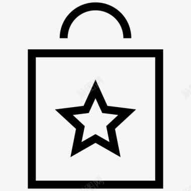 购物袋明星购物中心图标图标