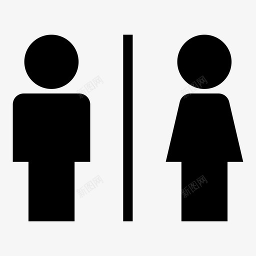 浴室卫生间中性款图标svg_新图网 https://ixintu.com 中性款 人 便盆 卫生间 已婚 引导系统 浴室 独立式 男士