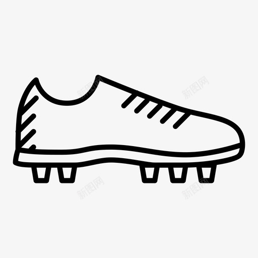 鞋钉足球鞋子图标svg_新图网 https://ixintu.com 团队 足球 运动 运动鞋 鞋子 鞋钉